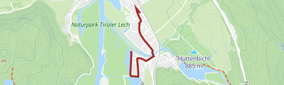 Route map: Am Vogelerlebnispfad Pflacher Au